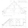 Fort du Randouillet, casernement n°13. Plans de charpente.